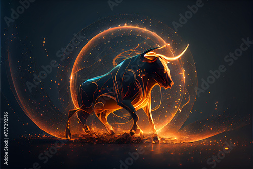 Taurus Astrological Sign Abstract Background photo