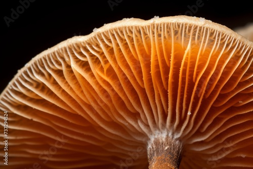 The texture of a mushroom cap