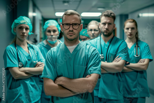 Team di medici in ospedale photo