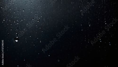 Water droplets on mat black background, template and background mock-up.