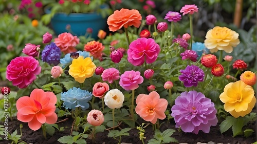 different types of flowers in garden 