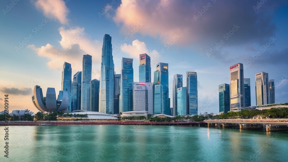 Obraz premium singapore skyline