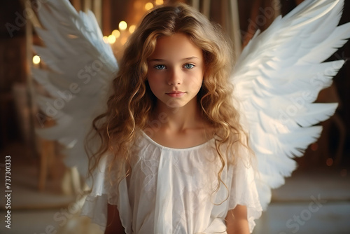 little angel girl,ai generated
