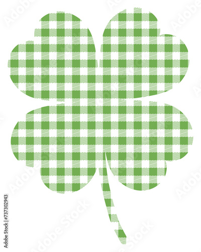 white checkered four leaf clover, St. Patrick’s day, symbol of luck