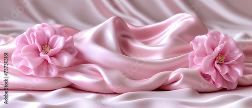 Silken elegance  a luxurious expanse of satin  embodying the grace and beauty of a timeless fabric