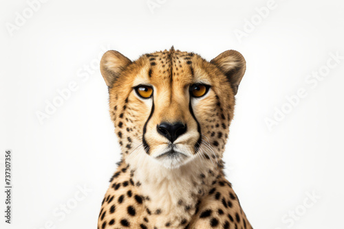 cheetah isolated on a white background.