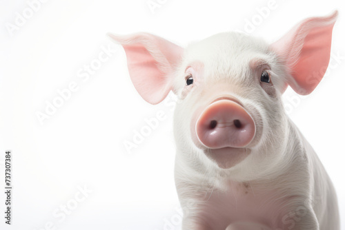 Pig isolate on white background.
