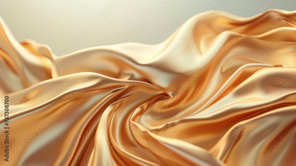 Fototapeta premium Luxurious Satin Fabric in Golden Tone background