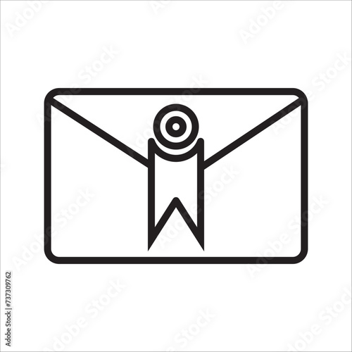 Email icon. Envelope Mail services. Contacts message send letter isolated flat