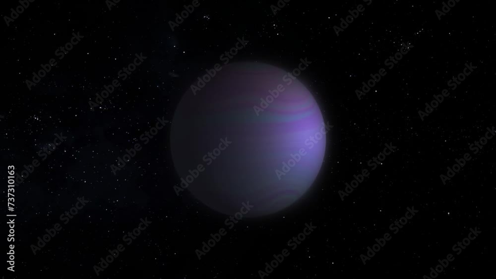 Abstract gas planet rotating in space Abstract gas planet rotating in space