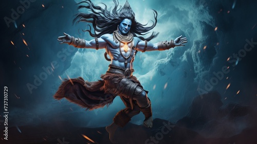 Divine Manifestation: Reverent Images of Lord Shiva in Worship photo