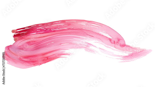pink paint brush stroke isolated over the white background as a design element of a backdrop, transparent png