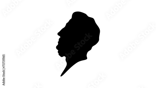 Mikhail Glinka, black isolated silhouette