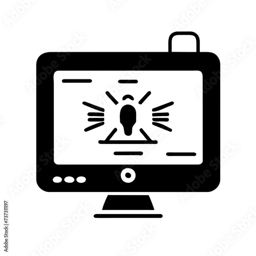 Hacker icon in vector format, depicting a cyber spy with a sleek and stealthy appearance, perfect for representing cybersecurity and digital espionage.