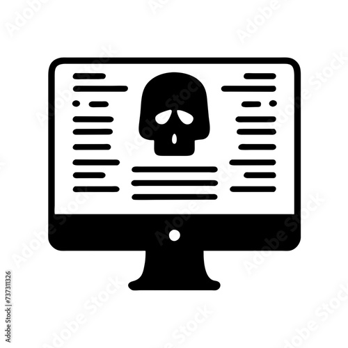 Hacker icon in vector format, depicting a cyber spy with a sleek and stealthy appearance, perfect for representing cybersecurity and digital espionage.