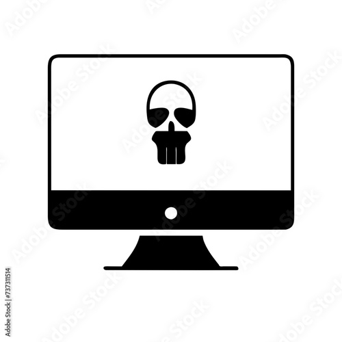 Hacker icon in vector format, depicting a cyber spy with a sleek and stealthy appearance, perfect for representing cybersecurity and digital espionage.