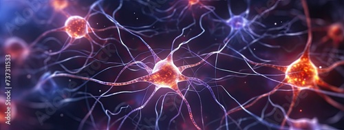 Concept image of neurons and brain cells