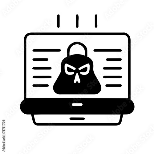 Hacker icon in vector format, depicting a cyber spy with a sleek and stealthy appearance, perfect for representing cybersecurity and digital espionage.