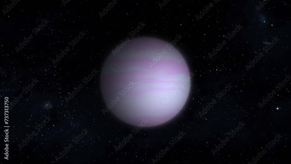 Abstract gas planet rotating in space Abstract gas planet rotating in space