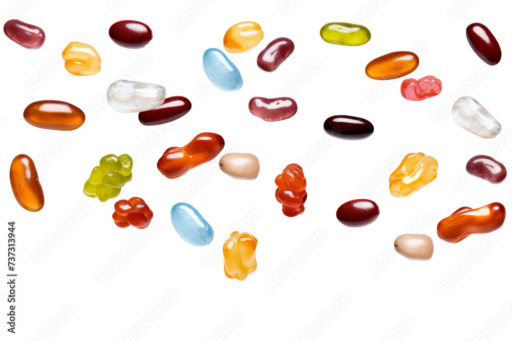 Round colorful Jelly falling in the air isolated on background, jellybeans candy for sweet dessert meal. Round colorful Jelly falling in the air isolated on background, jellybeans candy for sweet dessert meal.