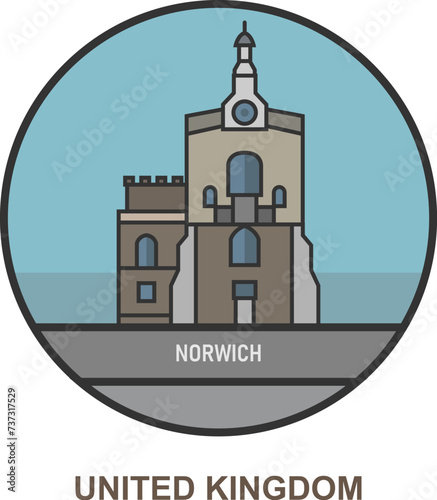 Wallpaper Mural Norwich. Cities and towns in United Kingdom Torontodigital.ca