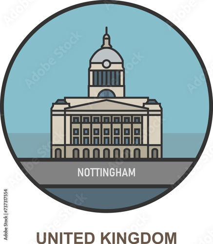 Wallpaper Mural Nottingham. Cities and towns in United Kingdom Torontodigital.ca