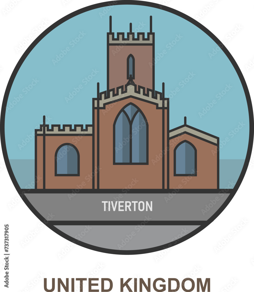 Tiverton. Cities and towns in United Kingdom