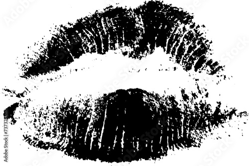 mark of lipstick, lips of a woman, stains of makeup