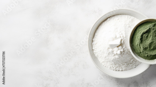Spirulina Powder in White Bowl - Nutritional Superfood