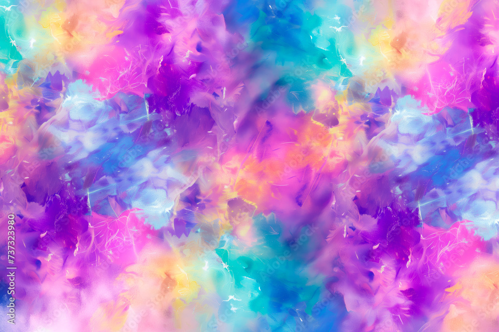 A colorful abstract painting with a mix of various hues creating a dreamy effect A colorful abstract painting with a mix of various hues creating a dreamy effect