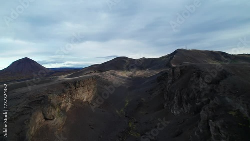 drone colline désert Islande