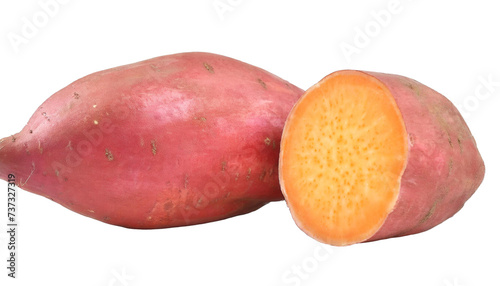 Sweet potato isolated on transparent background. Sweet potato,