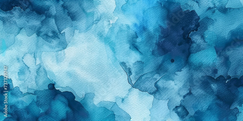 dark blue watercolor banner poster background template design. Blue turquoise teal mint cyan white abstract watercolo. blue watercolor splash