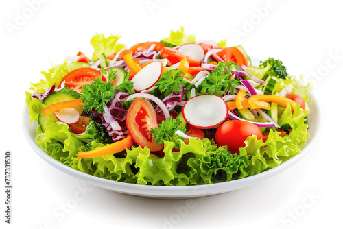 Mixed vegetable salad isolated