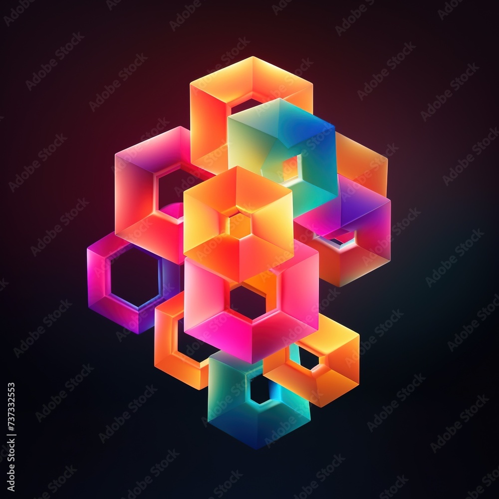 Holographic 3D Geometric Shapes Holographic 3D Geometric Shapes