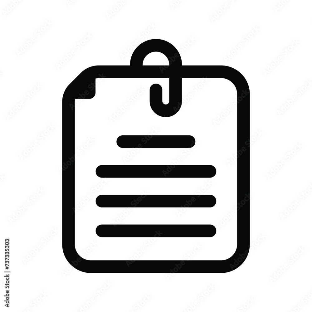 File Attachment icon. flat illustration of rewind vector icon for web File Attachment icon. flat illustration of rewind vector icon for web