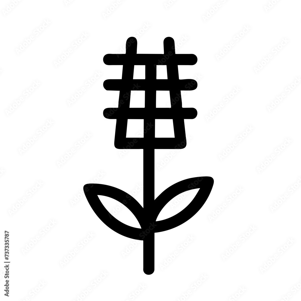 Green energy thin line icon. Renewable energy, green technology. 