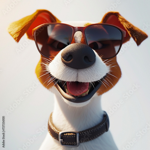 dog, smile and happy dog, Dogs wearing glasses are a cute fashion accessory, smart pet