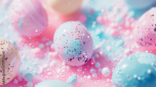easter background, pastel colors, sugar eggs