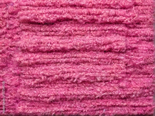 Close up of pink knitted wool texture