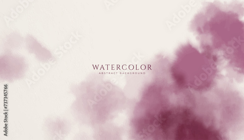 Abstract horizontal watercolor background. Neutral light colored empty space background illustration