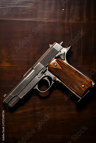 Vintage Mastery - John Browning's FN Model 1903 Semi-Automatic Pistol in Detailed Portrait