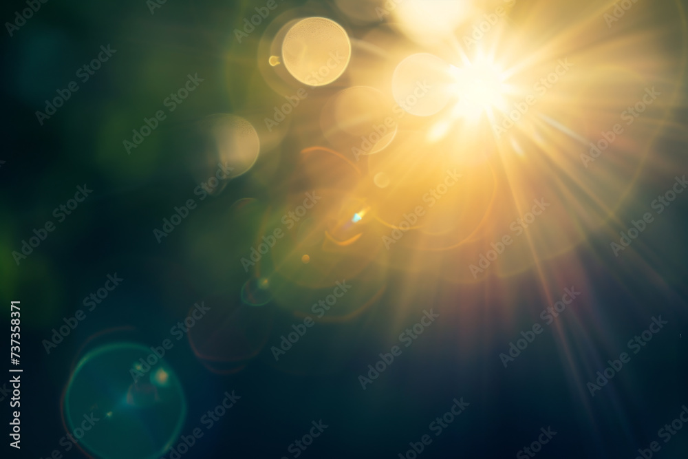 Abstract lens and light flare background. Lens flare overlay. Bokeh ...