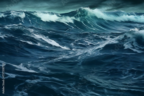 Waves in the Atlantic Ocean, Stormy weather, Conceptual image