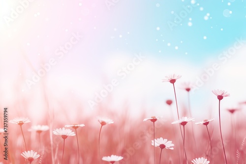 Colorful meadow and garden flowers