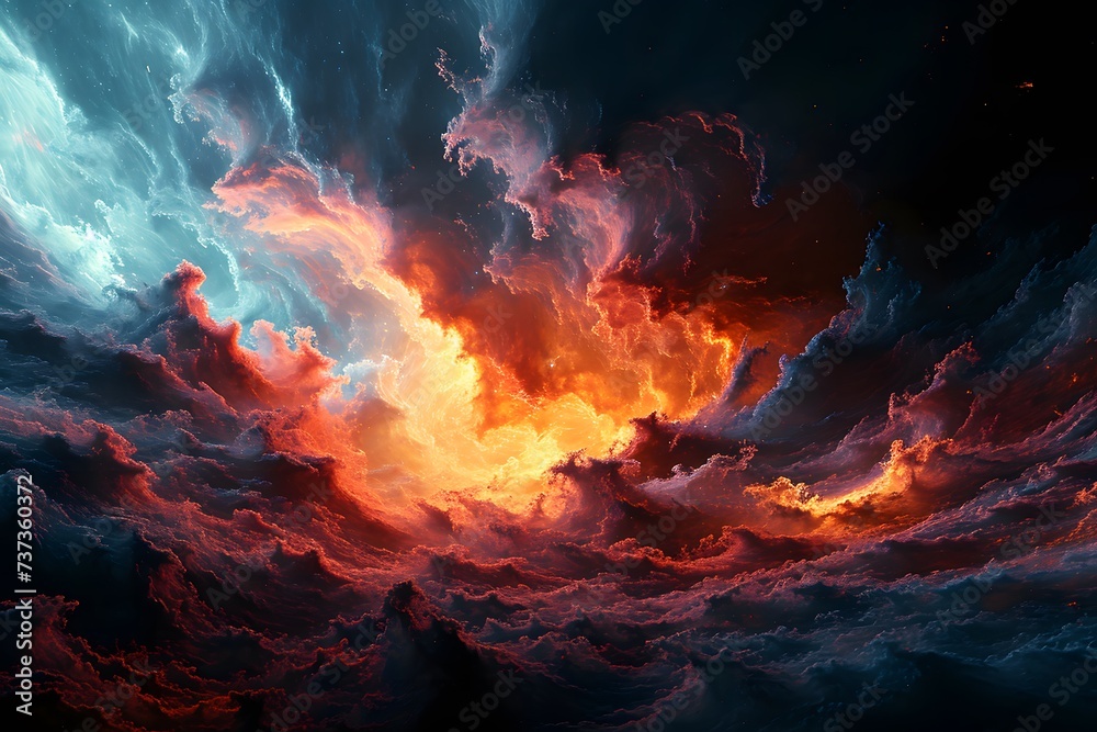 abstract background  cosmic nebula - obrazy, fototapety, plakaty 