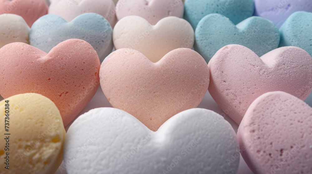 Obraz premium Bath bombs heart shape