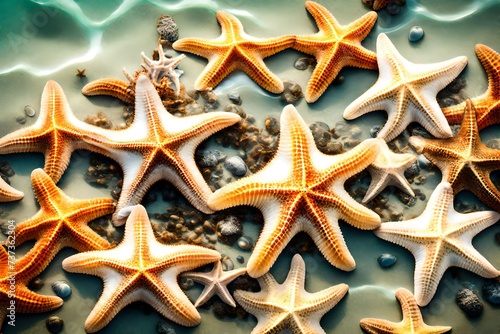 Starfish on the summer tropical beach