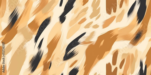Leopard seamless pattern, watercolor Seamless Light Stripe Ethnic Texture. Chinese Print. Painting Colour Orange Vivid Tiger, Cheetah Orange Seamless Ethnic Art Background.