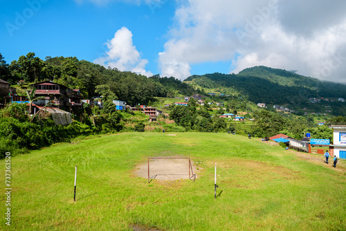 views of dhampu,s village, nepal photo